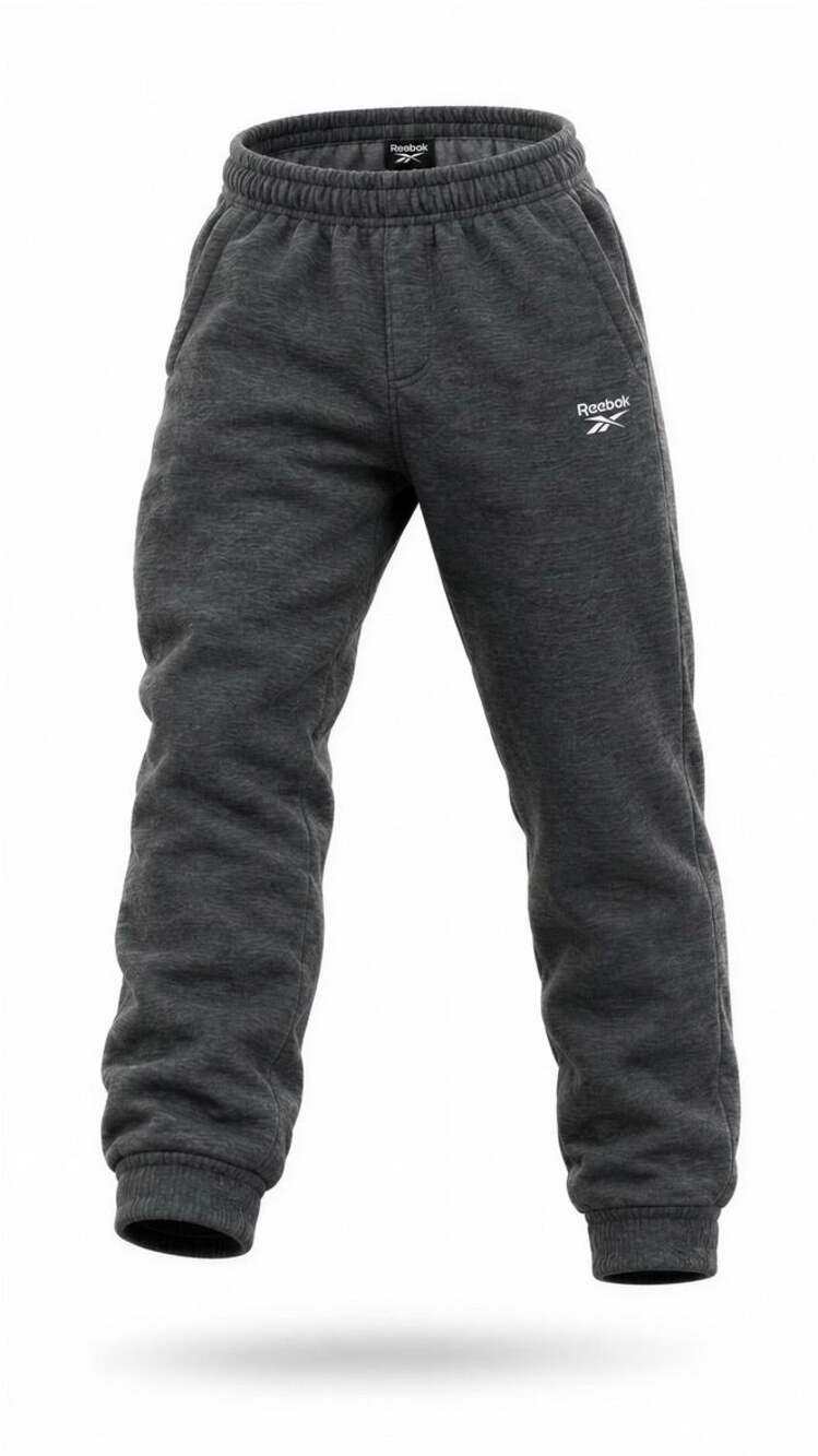 Reebok Joggers Boys Size S Gray Heather Fleece Sweatpants